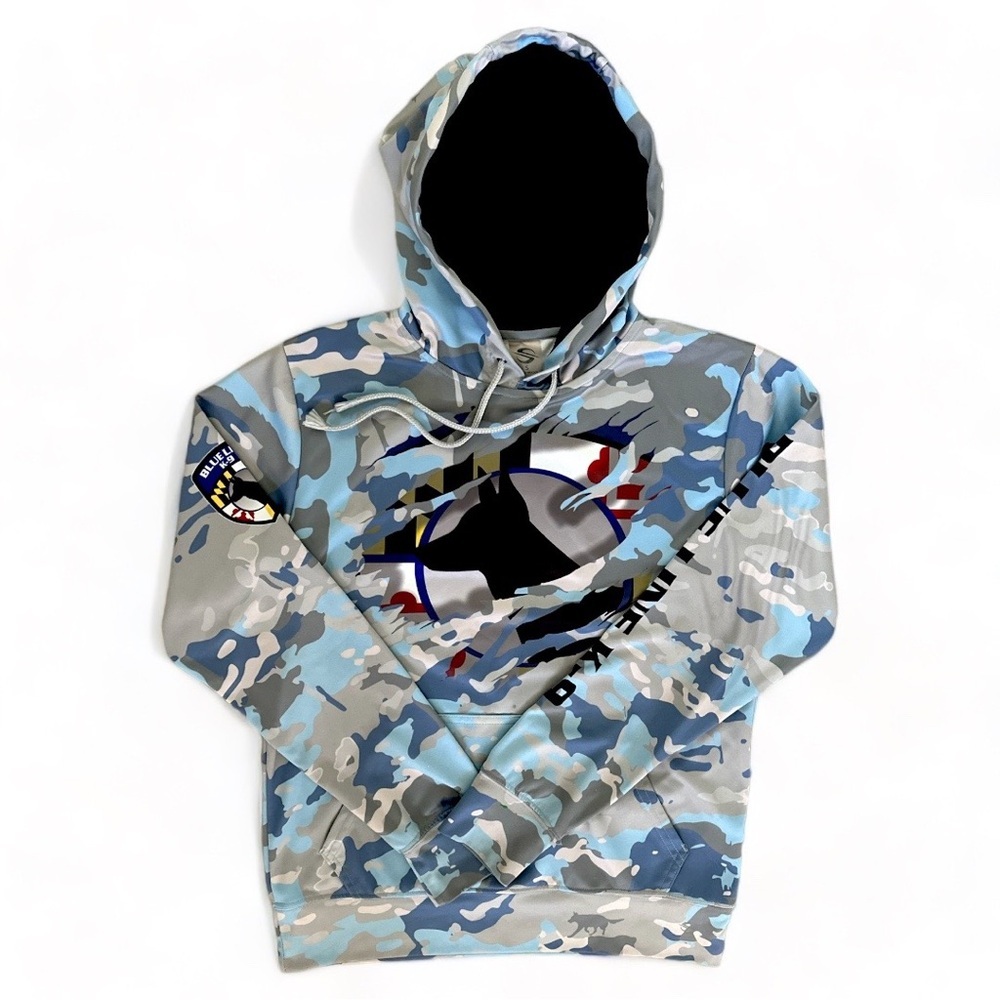 Blue Line K-9 Men’s Blue Camo Hoodie Size Small